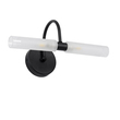 GloboStar® PAOLA 60416 Μοντέρνο Φωτιστικό Τοίχου - Απλίκα Καθρέπτη Μπάνιου - Πίνακα 2 x G9 270° AC 220-240V IP44 Μ31 x Π16 x Υ15cm - Μαύρο - 5 Χρόνια Εγγύηση