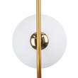GloboStar® HAMBURG 00590 Μοντέρνο Κρεμαστό Φωτιστικό Μπάλα Μονόφωτο 1 x G9 Χρυσό Μέταλλο με Λευκό Γυαλί - Μ20 x Π15 x Υ40cm