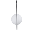 GloboStar® HAMBURG 00591 Μοντέρνο Κρεμαστό Φωτιστικό Μπάλα Μονόφωτο 1 x E14 IP20 Μαύρο Μέταλλο με Λευκό Γυαλί - Μ25 x Π20 x Υ50cm