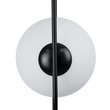 GloboStar® HAMBURG 00591 Μοντέρνο Κρεμαστό Φωτιστικό Μπάλα Μονόφωτο 1 x E14 IP20 Μαύρο Μέταλλο με Λευκό Γυαλί - Μ25 x Π20 x Υ50cm