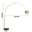 GloboStar® PRAGUE 00992 Μοντέρνο Επιδαπέδιο Φωτιστικό Μονόφωτο 1 x E27 IP20 Χρυσό Αλουμίνιο με Μαύρο Μάρμαρο - Μ210 x Π45 x Υ220cm GloboStar® PRAGUE 00992 Μοντέρνο Επιδαπέδιο Φωτιστικό Μονόφωτο 1 x E27 IP20 Χρυσό Αλουμίνιο με Μαύρο Μάρμαρο - Μ210 x Π45 x Υ220cm