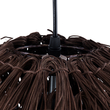 GloboStar® ARCHIPELAGO 01750 Boho Κρεμαστό Φωτιστικό Πλέγμα Μονόφωτο 1 x E27 IP20 Καφέ Ξύλο - Μ40 x Π40 x Υ63cm