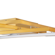 GloboStar® QUADRA 61390 Φωτιστικό Οροφής Design LED CCT 120W 14400lm 120° AC 220-240V - Εναλλαγή Φωτισμού μέσω Τηλεχειριστηρίου All In One Ψυχρό 6000k+Φυσικό 4500k+Θερμό 2700k Dimmable Μ105 x Π60 x Υ19cm - Χρυσό Βούρτσας- 3 Years Warranty