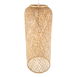 GloboStar® CALERO 01711 Boho Κρεμαστό Φωτιστικό Πλέγμα Μονόφωτο 1 x E27 IP20 Μπεζ Ξύλο - Μ30 x Π30 x Υ70cm