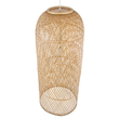 GloboStar® CALERO 01712 Boho Κρεμαστό Φωτιστικό Πλέγμα Μονόφωτο 1 x E27 IP20 Μπεζ Ξύλο - Μ40 x Π40 x Υ90cm