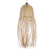 GloboStar® MANILA 01713 Boho Κρεμαστό Φωτιστικό Πλέγμα Μονόφωτο 1 x E27 IP20 Μπεζ Ξύλο - Μ25 x Π25 x Υ60cm