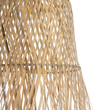GloboStar® MANILA 01713 Boho Κρεμαστό Φωτιστικό Πλέγμα Μονόφωτο 1 x E27 IP20 Μπεζ Ξύλο - Μ25 x Π25 x Υ60cm