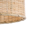 GloboStar® BORA-BORA 01735 Boho Κρεμαστό Φωτιστικό Καμπάνα Μονόφωτο 1 x E27 IP20 Μπεζ Ξύλο - Μ42 x Π42 x Y44cm