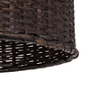 GloboStar® BORA-BORA 01736 Boho Κρεμαστό Φωτιστικό Καμπάνα Μονόφωτο 1 x E27 IP20 Καφέ Ξύλο - Μ42 x Π42 x Y44cm