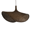 GloboStar® CUBA 01768 Boho Κρεμαστό Φωτιστικό Ανάρτηση Μονόφωτο 1 x E27 IP20 Καφέ Ξύλο - Μ80 x Π80 x Y49cm