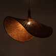 GloboStar® CUBA 01768 Boho Κρεμαστό Φωτιστικό Ανάρτηση Μονόφωτο 1 x E27 IP20 Καφέ Ξύλο - Μ80 x Π80 x Y49cm