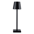 GloboStar® NEGA 60473 Μοντέρνο Επιτραπέζιο Φωτιστικό Πορτατίφ LED 2.2W 154lm 360° DC 5V Επαναφορτιζόμενο με Μπαταρία Li-ion 4000mAh - Διακόπτη Αφής - Θερμό Λευκό 2700K - Dimmable - D10 x H39cm - Μαύρο - 2 Years Warranty