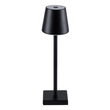 GloboStar® NEGA 60473 Μοντέρνο Επιτραπέζιο Φωτιστικό Πορτατίφ LED 2.2W 154lm 360° DC 5V Επαναφορτιζόμενο με Μπαταρία Li-ion 4000mAh - Διακόπτη Αφής - Θερμό Λευκό 2700K - Dimmable - D10 x H39cm - Μαύρο - 2 Years Warranty