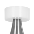 GloboStar® DOLLY 76468 Μοντέρνο Επιτραπέζιο Φωτιστικό Πορτατίφ LED 1.5W 105lm 120° DC 5V Επαναφορτιζόμενο με Μπαταρία Li-ion 1800mAh - Διακόπτη Αφής με 3 Εναλλαγές Φωτισμού CCT Θερμό - Φυσικό - Ψυχρό 1500K - 4500K - 6000K Dimmable - D9 x 21cm - Ασημί