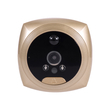 GloboStar® 86066 Επαναφορτιζόμενη Ψηφιακή Έξυπνη Camera Εξώπορτας 90° Μοιρών με Έγχρωμη Οθόνη 3.5 Inches - USB - Νυχτερινή Όραση με LED IR - Κουδούνι - Χρυσό