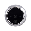 GloboStar® 86067 Επαναφορτιζόμενη Ψηφιακή Έξυπνη Camera Εξώπορτας 90° Μοιρών με Έγχρωμη Οθόνη 2.8 Inches - USB - Νυχτερινή Όραση με LED IR - Κουδούνι - Ασημί