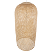 GloboStar® CALERO 00671 Boho Κρεμαστό Φωτιστικό Καμπάνα Μονόφωτο 1 x E27 IP20 Μπεζ Ξύλο - Μ50 x Π50 x Y110cm