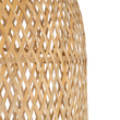 GloboStar® CALERO 00671 Boho Κρεμαστό Φωτιστικό Καμπάνα Μονόφωτο 1 x E27 IP20 Μπεζ Ξύλο - Μ50 x Π50 x Y110cm