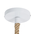 GloboStar® APES 01802 Μοντέρνο Κρεμαστό Φωτιστικό Φιγούρα Μονόφωτο 1 x E27 IP20 Λευκό Πλαστικό με Μπεζ Σχοινί - Μ26 x Π28 x Υ69cm