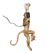 GloboStar® APES 01806 Μοντέρνο Επιτοίχιο Φωτιστικό Απλίκα Μονόφωτο 1 x E27 IP20 Χρυσό Πλαστικό - Μ34 x Π31 x Υ61cm