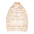 GloboStar® MALIBU 01810 Boho Κρεμαστό Φωτιστικό Καμπάνα Μονόφωτο 1 x E27 IP20 Μπεζ Ξύλο - Μ57 x Π57 x Υ75cm