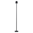 GloboStar® NEGA 60477 Μοντέρνο Επιδαπέδιο Φωτιστικό LED 2.2W 154lm 360° DC 5V Επαναφορτιζόμενο με Μπαταρία Li-ion 4000mAh - Διακόπτη Αφής - Θερμό Λευκό 2700K - Dimmable - D10 x H135cm - Μαύρο - 2 Years Warranty