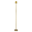 GloboStar® NEGA 60479 Μοντέρνο Επιδαπέδιο Φωτιστικό LED 2.2W 154lm 360° DC 5V Επαναφορτιζόμενο με Μπαταρία Li-ion 4000mAh - Διακόπτη Αφής - Θερμό Λευκό 2700K - Dimmable - D10 x H135cm - Χρυσό - 2 Years Warranty