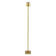 GloboStar® NEGA 60479 Μοντέρνο Επιδαπέδιο Φωτιστικό LED 2.2W 154lm 360° DC 5V Επαναφορτιζόμενο με Μπαταρία Li-ion 4000mAh - Διακόπτη Αφής - Θερμό Λευκό 2700K - Dimmable - D10 x H135cm - Χρυσό - 2 Years Warranty