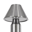 GloboStar® LUNNA 76478 Μοντέρνο Επιτραπέζιο Φωτιστικό Πορτατίφ LED 1.5W 105lm 120° DC 5V Επαναφορτιζόμενο με Μπαταρία Li-ion 1800mAh - Διακόπτη Αφής με 3 Εναλλαγές Φωτισμού CCT Θερμό - Φυσικό - Ψυχρό 1500K - 4500K - 6000K Dimmable - D9 x 23cm - Ασημί