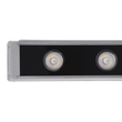 GLOBOSTAR® WASHER-FAIA 90189 Μπάρα Φωτισμού Wall Washer με Αντιθαμβωτική Γρίλια LED 24W 2040lm 15° DC 24V Αδιάβροχο IP65 Πολύχρωμο RGBW Dimmable DMX512 - Γκρι Ανθρακί - Μ100 x Π4 x Υ5.5cm - 3 Χρόνια Εγγύηση