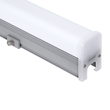 GloboStar® DIGI-BAR 90213 Ψηφιακή Μπάρα Φωτισμού Wall Washer Digital Pixel Facade Tuber Bar LED 12W 840lm 180° DC 24V Αδιάβροχο IP65 L100 x W3 x H4.5cm Θερμό Λευκό 2700K DMX512 - Ασημί με Οπάλ Λευκό Κάλυμμα - 3 Years Warranty