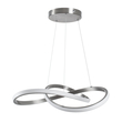 GloboStar® DEXTER 60498 Κρεμαστό Φωτιστικό Οροφής Design LED CCT 72W 8064lm 300° AC 220-240V - Εναλλαγή Φωτισμού μέσω Τηλεχειριστηρίου All In One Ψυχρό 6000k+Φυσικό 4500k+Θερμό 2700k Dimmable Φ56cm - Νίκελ Ασημί Βούρτσας - 3 Years Warranty