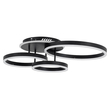 GloboStar® VENOM 61123 Φωτιστικό Οροφής Δαχτυλίδι-Κύκλος LED CCT 100W 12100lm 360° AC 220-240V - Εναλλαγή Φωτισμού μέσω Τηλεχειριστηρίου All In One Ψυχρό 6000k+Φυσικό 4500k+Θερμό 2700k Dimmable Φ25+30+40cm+BackLight - Μαύρο - 3 Years Warranty