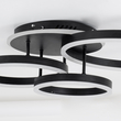 GloboStar® VENOM 61123 Φωτιστικό Οροφής Δαχτυλίδι-Κύκλος LED CCT 100W 12100lm 360° AC 220-240V - Εναλλαγή Φωτισμού μέσω Τηλεχειριστηρίου All In One Ψυχρό 6000k+Φυσικό 4500k+Θερμό 2700k Dimmable Φ25+30+40cm+BackLight - Μαύρο - 3 Years Warranty