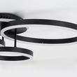 GloboStar® VENOM 61123 Φωτιστικό Οροφής Δαχτυλίδι-Κύκλος LED CCT 100W 12100lm 360° AC 220-240V - Εναλλαγή Φωτισμού μέσω Τηλεχειριστηρίου All In One Ψυχρό 6000k+Φυσικό 4500k+Θερμό 2700k Dimmable Φ25+30+40cm+BackLight - Μαύρο - 3 Years Warranty