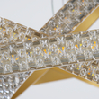GloboStar® DIAMOND TRIO 61137 Κρεμαστό Φωτιστικό Δαχτυλίδι-Κύκλος LED CCT 100W 12123lm 360° AC 220-240V - Εναλλαγή Φωτισμού μέσω Τηλεχειριστηρίου All In One Ψυχρό 6000k+Φυσικό 4500k+Θερμό 2700k Dimmable Φ25+40+60cm - Χρυσό Βούρτσας - 3 Years Warranty
