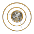 GloboStar® DIAMOND TRIO 61137 Κρεμαστό Φωτιστικό Δαχτυλίδι-Κύκλος LED CCT 100W 12123lm 360° AC 220-240V - Εναλλαγή Φωτισμού μέσω Τηλεχειριστηρίου All In One Ψυχρό 6000k+Φυσικό 4500k+Θερμό 2700k Dimmable Φ25+40+60cm - Χρυσό Βούρτσας - 3 Years Warranty