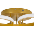 GloboStar® MARGARET 61403 Φωτιστικό Οροφής Design LED CCT 54W 6210lm 360° AC 220-240V - Εναλλαγή Φωτισμού μέσω Τηλεχειριστηρίου All In One Ψυχρό 6000k+Φυσικό 4500k+Θερμό 2700k Dimmable Φ57 x Υ12cm - Χρυσό Βούρτσας - 3 Years Warranty