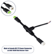 GloboStar® 90711 Ταχυσύνδεσμος Τροφοδοσίας T για Wall Washer Tuber - 2 Καλώδια +/- σε Power Connector 5 PIN Male & Power Connector 5 PIN Female για Πολύχρωμα RGB+RGBW Tuber