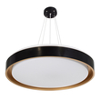 GloboStar® BARCHETTA 61047-S Πλαφονιέρα Οροφής LED CCT 72W 8306lm 120° AC 220-240V - Εναλλαγή Φωτισμού μέσω Τηλεχειριστηρίου All In One Ψυχρό 6000k+Φυσικό 4500k+Θερμό 2700k Dimmable Φ48cm - Μαύρο με Χρυσό - 3 Years Warranty