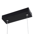 GloboStar® NEROBA 61302 Κρεμαστό Φωτιστικό Οροφής Linear Design LED CCT 18W 1980lm 360° AC 220-240V - Εναλλαγή Φωτισμού μέσω Διακόπτη On/Off All In One Ψυχρό 6000k+Φυσικό 4500k+Θερμό 2700k Μ29 x Π2 x Υ36cm - Μαύρο - 3 Years Warranty