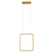 GloboStar® NEROBA 61305 Κρεμαστό Φωτιστικό Οροφής Linear Design LED CCT 18W 1980lm 360° AC 220-240V - Εναλλαγή Φωτισμού μέσω Διακόπτη On/Off All In One Ψυχρό 6000k+Φυσικό 4500k+Θερμό 2700k Μ29 x Π2 x Υ36cm - Χρυσό Βούρτσας - 3 Years Warranty