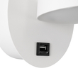 GLOBOSTAR® REGENCY 61374 Μοντέρνο Φωτιστικό Τοίχου - Απλίκα Ξενοδοχείου Reading Light με Φορτιστή USB 3A LED 8W 920lm 120° AC 220-240V IP20 Φυσικό Λευκό 4500K - Λευκό - Μ12 x Π12 x Υ13cm - 3 Χρόνια Εγγύηση