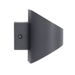 GloboStar® EDEN 60668 Φωτιστικό Τοίχου - Απλίκα Αρχιτεκτονικού Φωτισμού Εσωτερικού Χώρου Up & Down LED 10W 950lm 60° AC 220-240V IP20 Μ16 x Π10.5 x Υ9cm - Θερμό Λευκό 2700K - Γκρι Ανθρακί - Bridgelux Chip - 3 Years Warranty