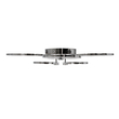 GloboStar® ROYAL-R 61324 Φωτιστικό Οροφής Design LED CCT 135W 16200lm 360° AC 220-240V - Εναλλαγή Φωτισμού μέσω Τηλεχειριστηρίου All In One Ψυχρό 6000k+Φυσικό 4500k+Θερμό 2700k Dimmable Μ80.5 x Π59 x Υ12cm - Νίκελ Χρώμιο - 3 Years Warranty