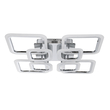 GloboStar® ROYAL-S 61326 Φωτιστικό Οροφής Design LED CCT 135W 16200lm 360° AC 220-240V - Εναλλαγή Φωτισμού μέσω Τηλεχειριστηρίου All In One Ψυχρό 6000k+Φυσικό 4500k+Θερμό 2700k Dimmable Μ58.5 x Π58.5 x Υ12cm - Νίκελ Χρώμιο - 3 Years Warranty