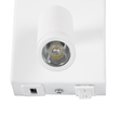 GloboStar® ROULETTE-R 61380 Μοντέρνο Φωτιστικό Τοίχου - Απλίκα Ξενοδοχείου Bed Side LED 3W 360lm & 1 x E27 36° & 360° AC 220-240V - Reading Up/Down Light - Φορτιστής USB 3A - Μ22 x Π23.5 x Υ37cm - Φυσικό Λευκό 4500K - Λευκό με Μπεζ Καπέλο - Σετ 2 Τεμαχίων