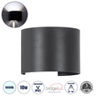 GloboStar® AXIS-R 60642 Φωτιστικό Τοίχου - Απλίκα Αρχιτεκτονικού Φωτισμού Εσωτερικού/Εξωτερικού Χώρου Up & Down LED 10W 1250lm 10 έως 60° AC 220-240V Αδιάβροχο IP65 Μ10 x Π10 x Υ10cm - Ψυχρό Λευκό 6000K - Γκρι Ανθρακί- Bridgelux Chip - 3 Years Warranty
