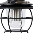 GloboStar® 85695 Αυτόνομο Φανάρι Camping LED 4W USB 2.0 με Επαναφορτιζόμενη Μπαταρία 1 x 18650 2000mAh Li-ion Power Bank IP20 Dimmable Μαύρο με Διάφανο Γυαλί CCT Εναλλαγή Φωτισμού μέσω On/Off All In One Ψυχρό 6000K+Φυσικό 4500K+Θερμό 2700K Φ13.5 x Υ17.5cm