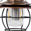 GloboStar® 85697 Αυτόνομο Φανάρι Camping LED 4W USB 2.0 με Επαναφορτιζόμενη Μπαταρία 1 x 18650 2000mAh Li-ion Power Bank IP20 Dimmable Καφέ με Διάφανο Γυαλί CCT Εναλλαγή Φωτισμού μέσω On/Off All In One Ψυχρό 6000K+Φυσικό 4500K+Θερμό 2700K Φ13.5 x Υ17.5cm